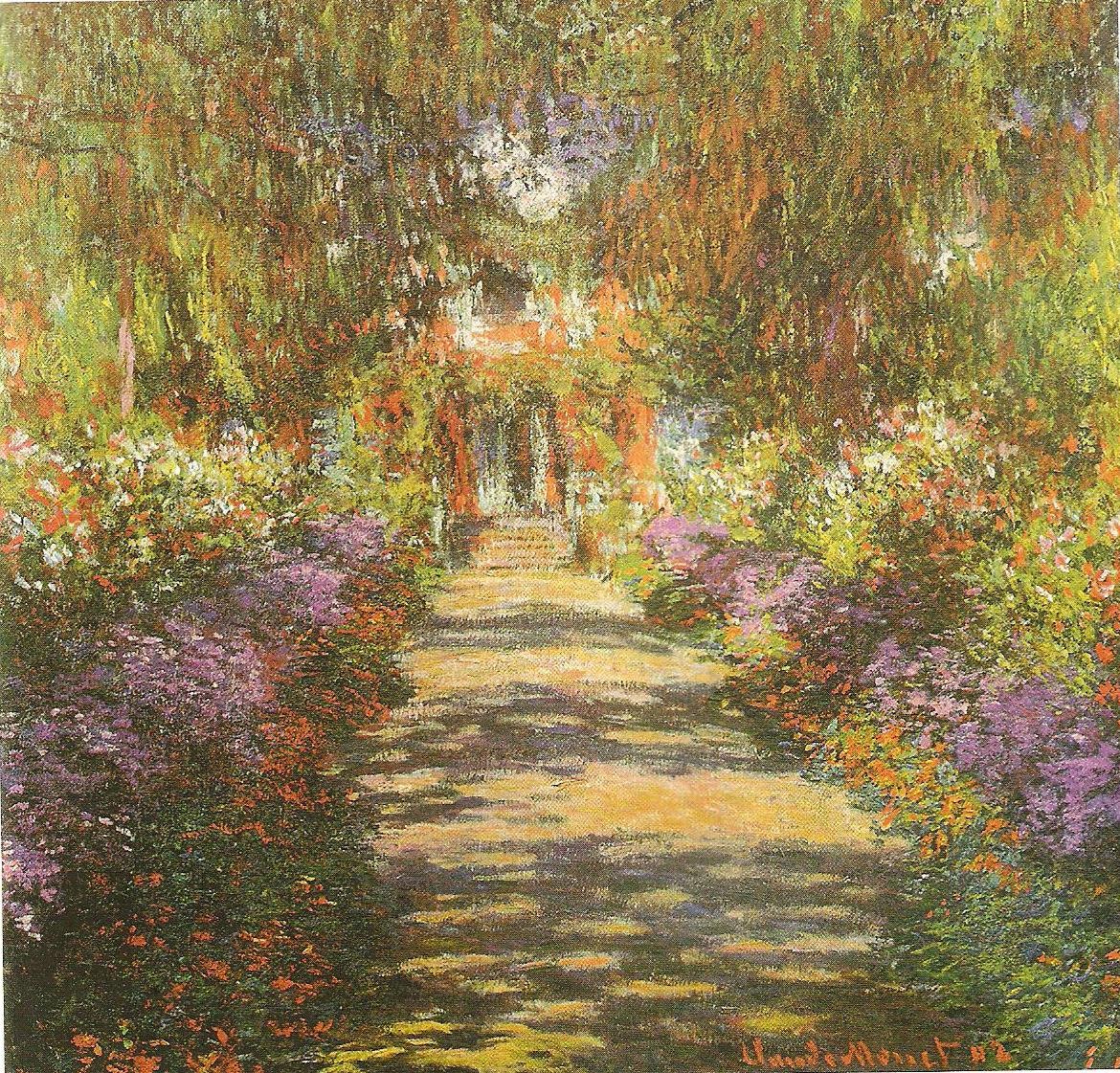 sentiero nel giardino a Giverny-.monet